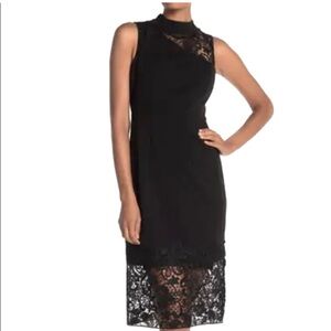 One One Six Lace Mock Neck Dress